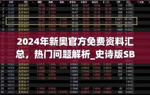 2024年新奥官方免费资料汇总，热门问题解析_史诗版SBZ4.11更新版