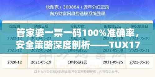 管家婆一票一码100%准确率,安全策略深度剖析——TUX170.84学习版
