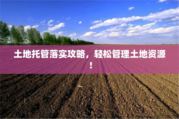 土地托管落实攻略，轻松管理土地资源！